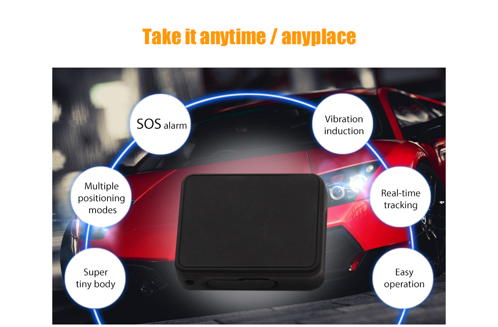 K8 Multifunctional GPRS GPS Vibration Real-time Position Tracker