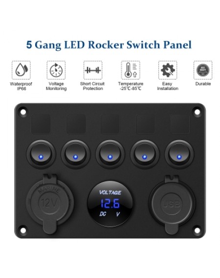 5 Gang Switch Panel