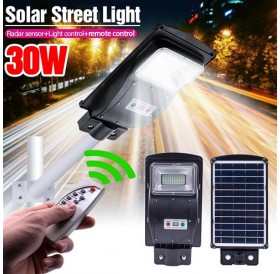 60W LED Solar Street Light Radar Induction Outdoor Wall Lamp + Remote