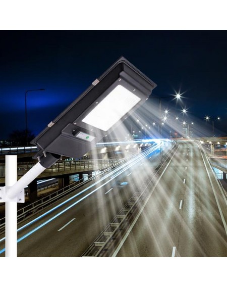 90W LED Solar Street Light Radar Induction Outdoor Wall Lamp + Remote