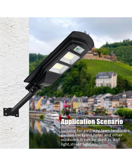 ZC001260 680W 450LED Solar Outdoor Street Lamp 68000LM (Optically Controlled Radar External Sensor) with Remote Control 5cm Caliber Minimum 10W Black