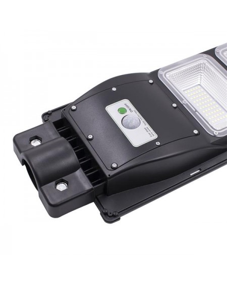60W 120-LED Solar Sensor Outdoor Light with Light Control and Radar Sensor Black