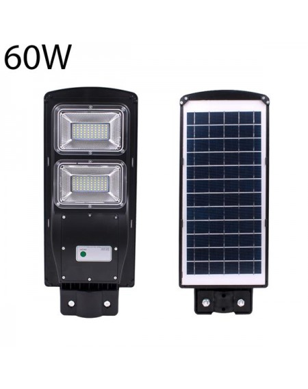 60W 120-LED 2835SMD Solar Sensor Outdoor Light with Light Control and Radar Sensor Black