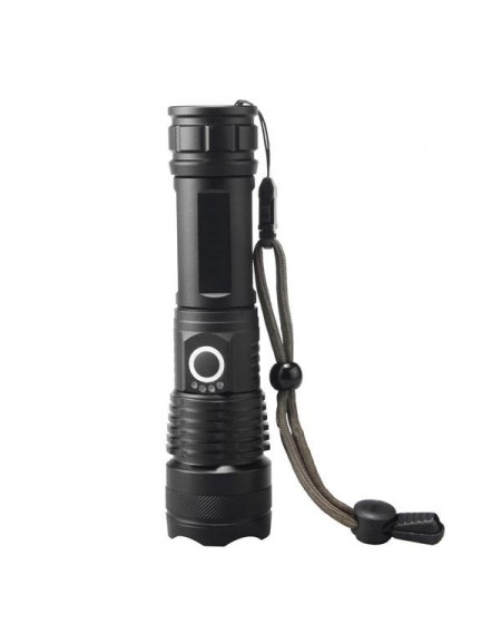 High-power 5 X5MM LED 20W 5V Micro USB Rechargeable Telescopic Zoom Flashlight Suitable For Camping, Climbing, Night Riding, Caving  Waterproof Rating IPX4