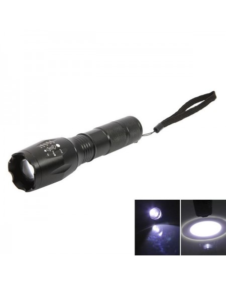 S2 LED 10W 1200 Lumens 500m Focusing White Strong Light Flashlight Black