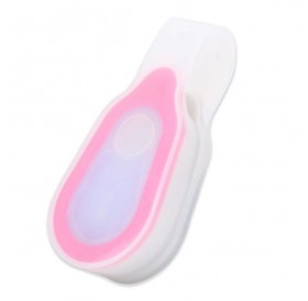 Waterproof Outdoor Portable LED Mini Night Light Running Button Silicone Clip Lamp (Pink)