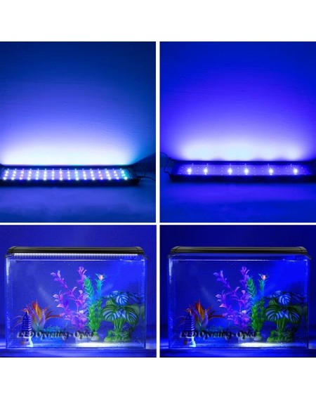 24W 96LED Full Spectrum Sea Coral Lamp (Suitable For 47.2-55.1inch Long Aquarium) 47.2inch Black US Standard ZC001225