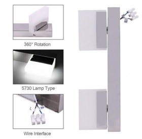 12W ZC001204 Four Lights Acrylic Wall Lamp Bathroom Lamp White Light Silver