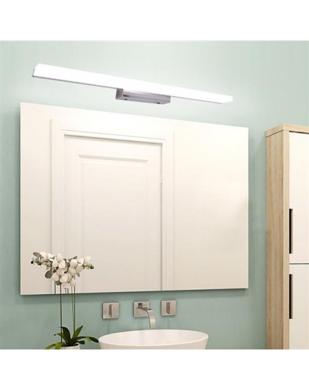 [US-W]9W 60CM ZC001216 Bathroom Light Bar Silver White Light