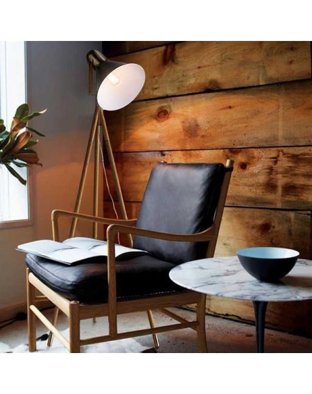 Nordic Simple Modern Retro Tripod Vertical Floor Lamp with Light Source US Plug