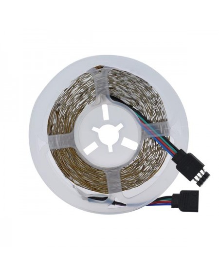 Plastic 300-LED SMD3528 24W RGB IR44 Light Strip Set with IR Remote Controller (White Lamp Plate)