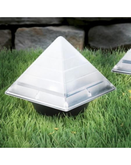 BRELONG Sensor Solar Ground Lights Pyramid Shaped Underground Buried Light Outdoor Garden Lawn Path 