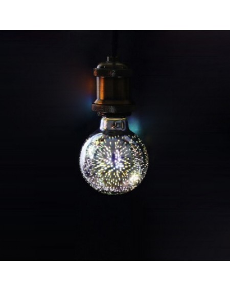 G80 Colorful 3D Glass Firework LED Bulb Christmas Decoration
