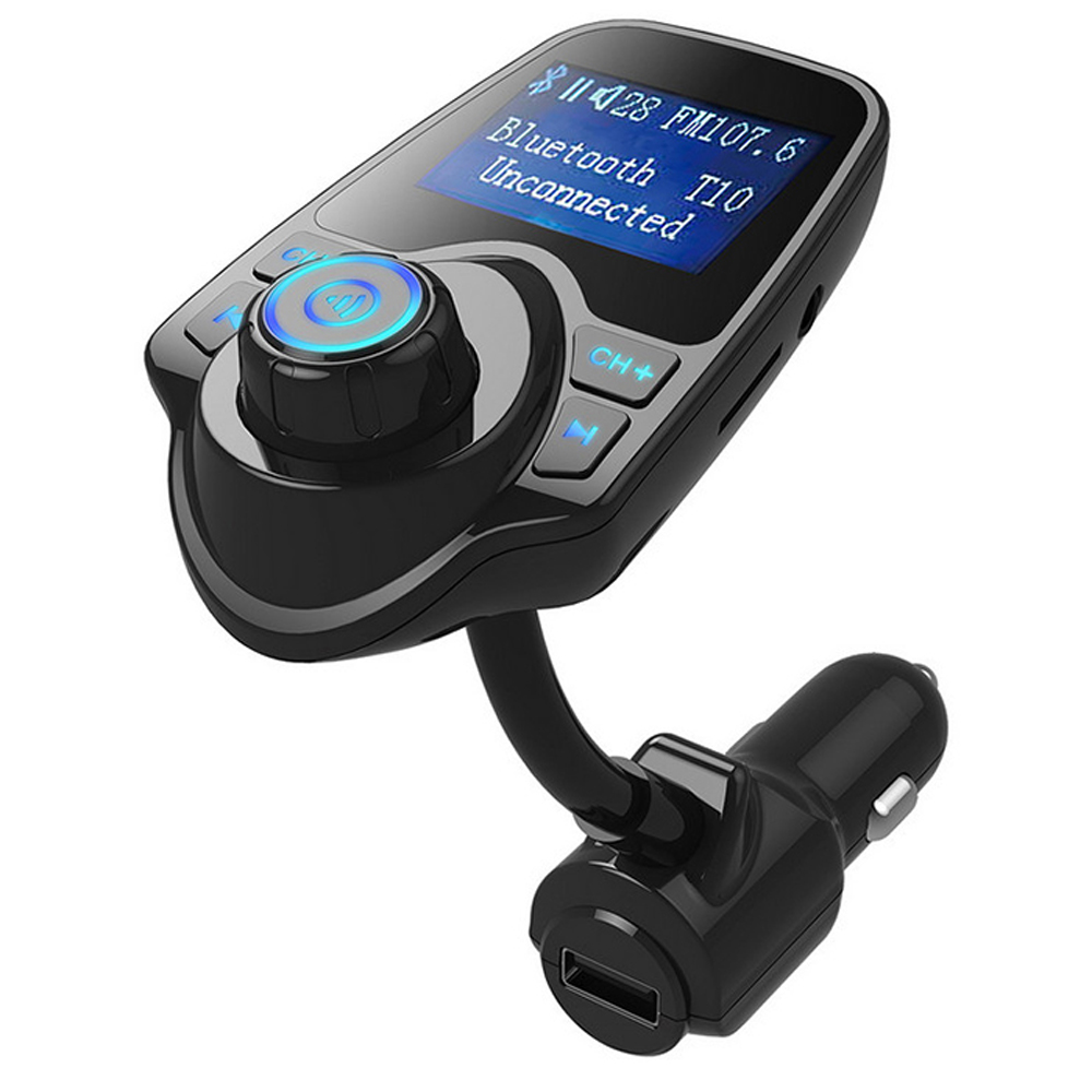 T10 10 - 24V Bluetooth Car V3.0 + EDR Hands-free Call FM Transmitter MP3 Music Play